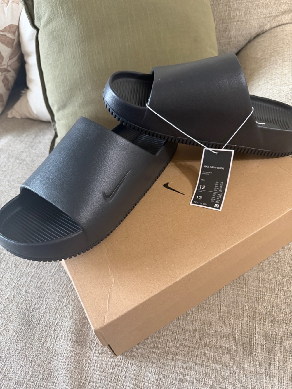 Nike Black Slide Sandals with Minimal Swoosh